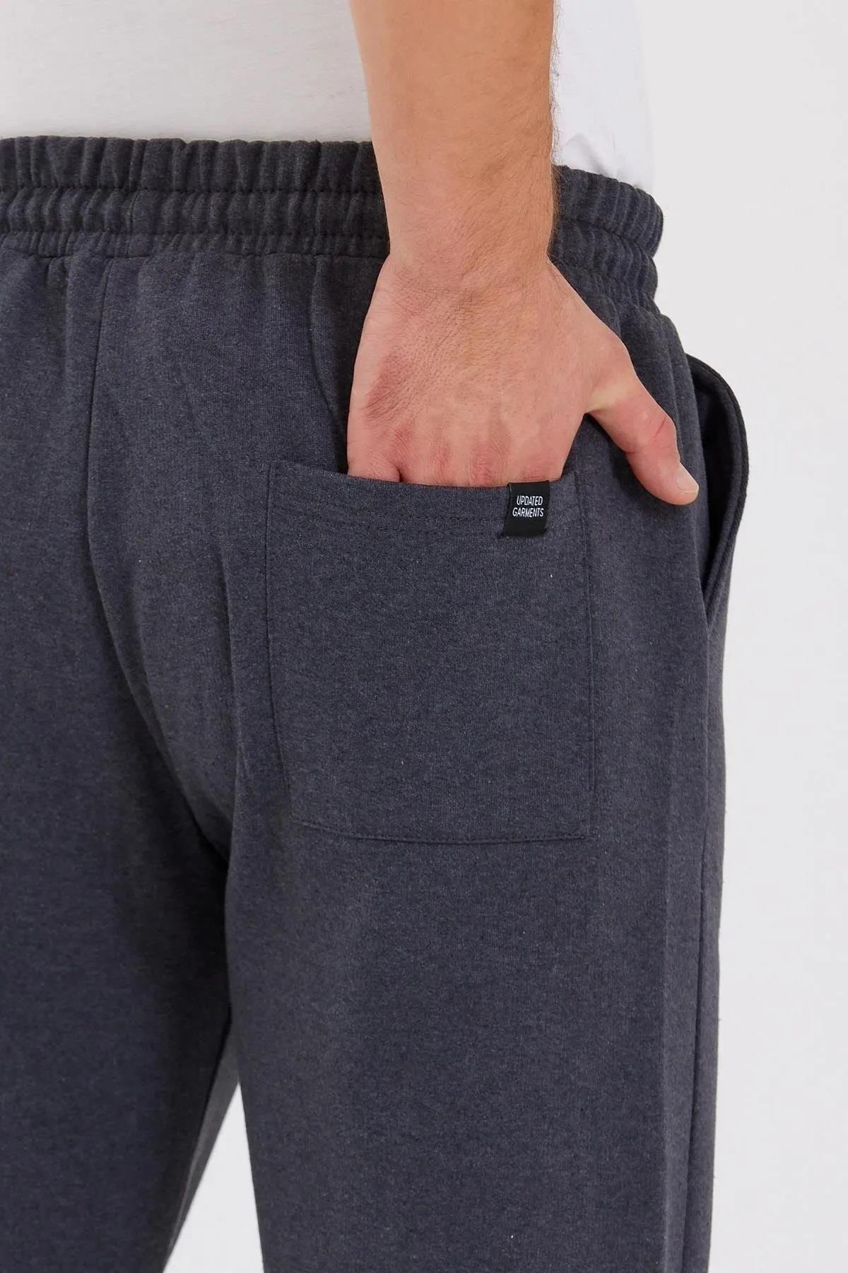 62819 Dewberry Straight Leg Back Pocket Detailed Sweatpants-ANTRASİT