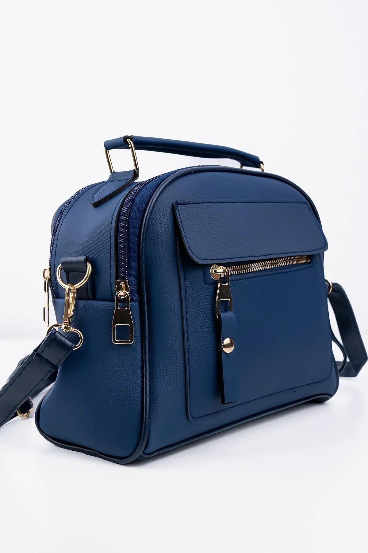 67330 Dewberry Womens 3 Compartment Adjustable Shoulder Bag-LACİVERT