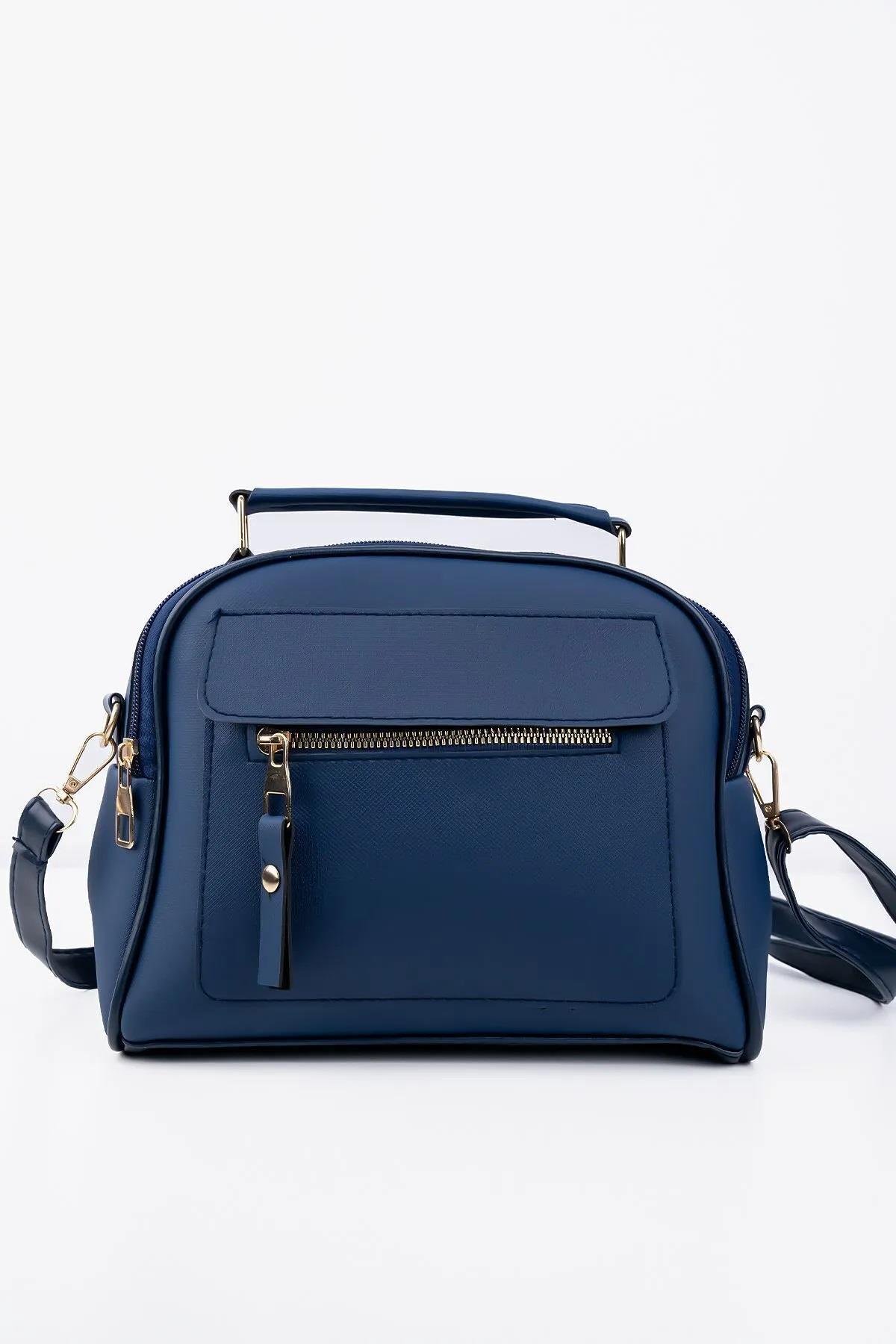 67330 Dewberry Womens 3 Compartment Adjustable Shoulder Bag-LACİVERT