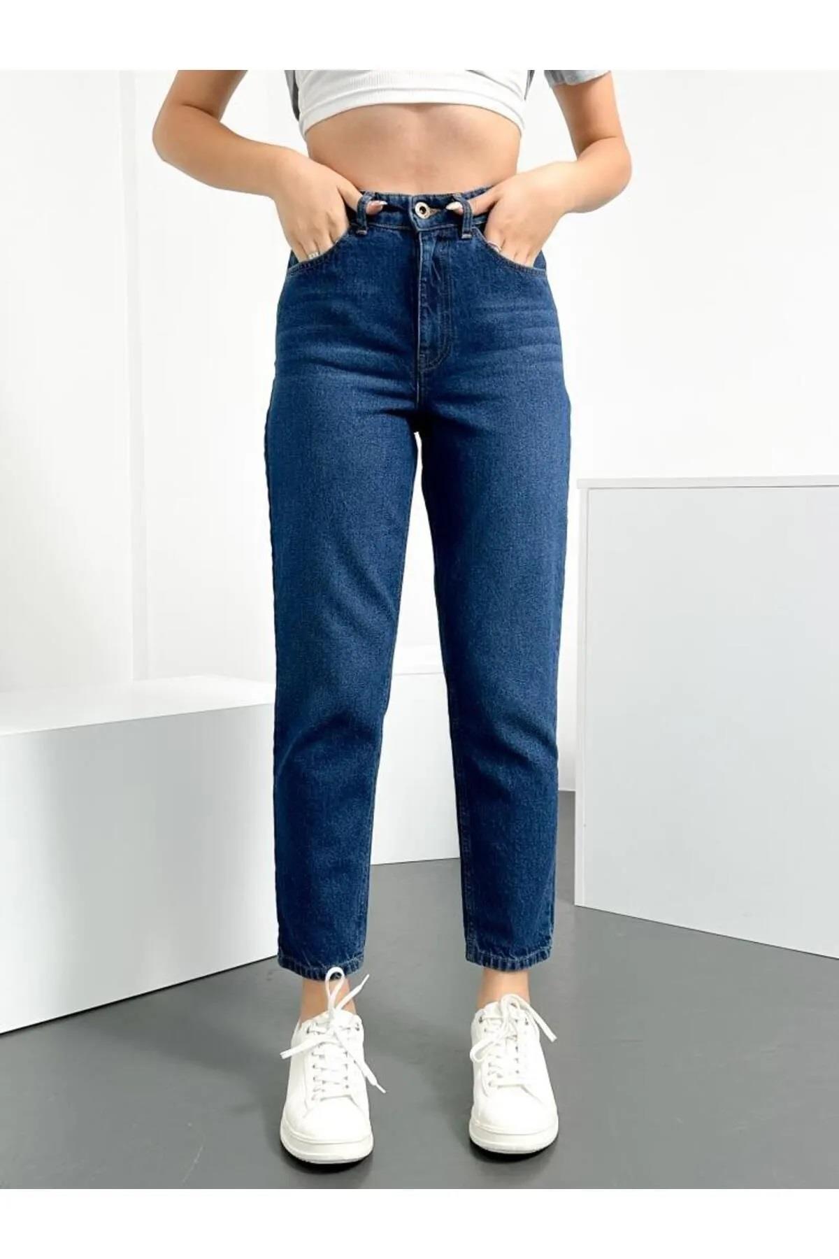 74092 Dewberry Hlt Mom Jean High Waist Women Jeans-KOYU MAVİ