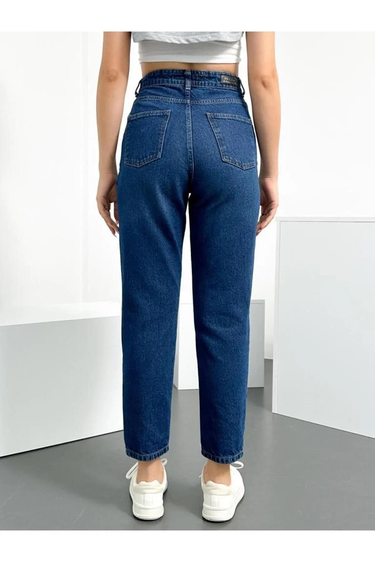 74092 Dewberry Hlt Mom Jean High Waist Women Jeans-KOYU MAVİ