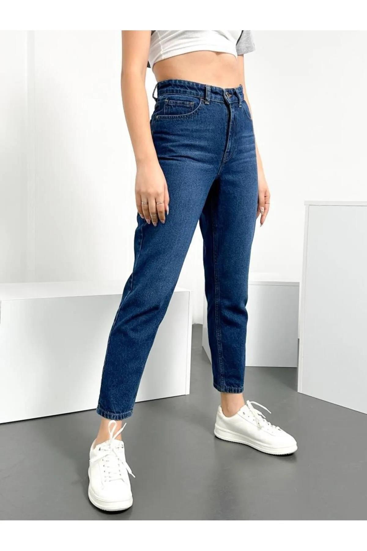 74092 Dewberry Hlt Mom Jean High Waist Women Jeans-KOYU MAVİ