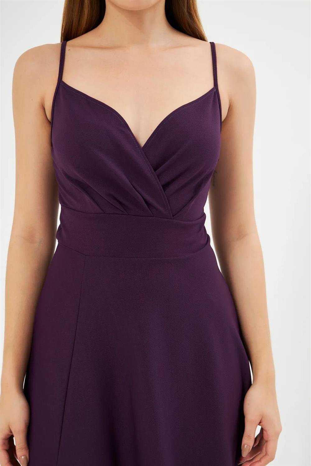 74886 Dewberry Rope Strap Slit Evening & Graduation Dress-MOR