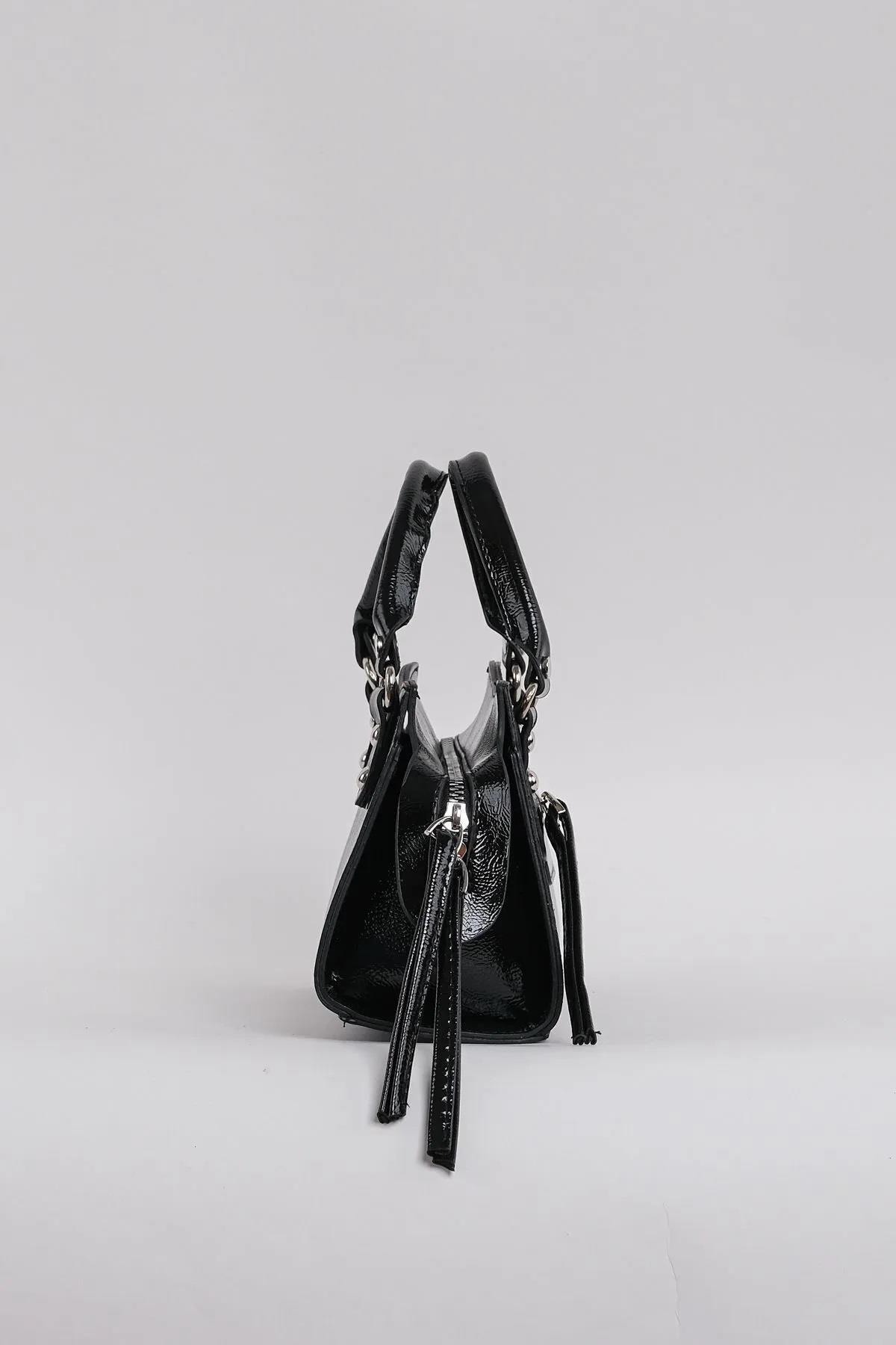 78224 Dewberry Womens Mini City Handbag and Shoulder Bag-SİYAH