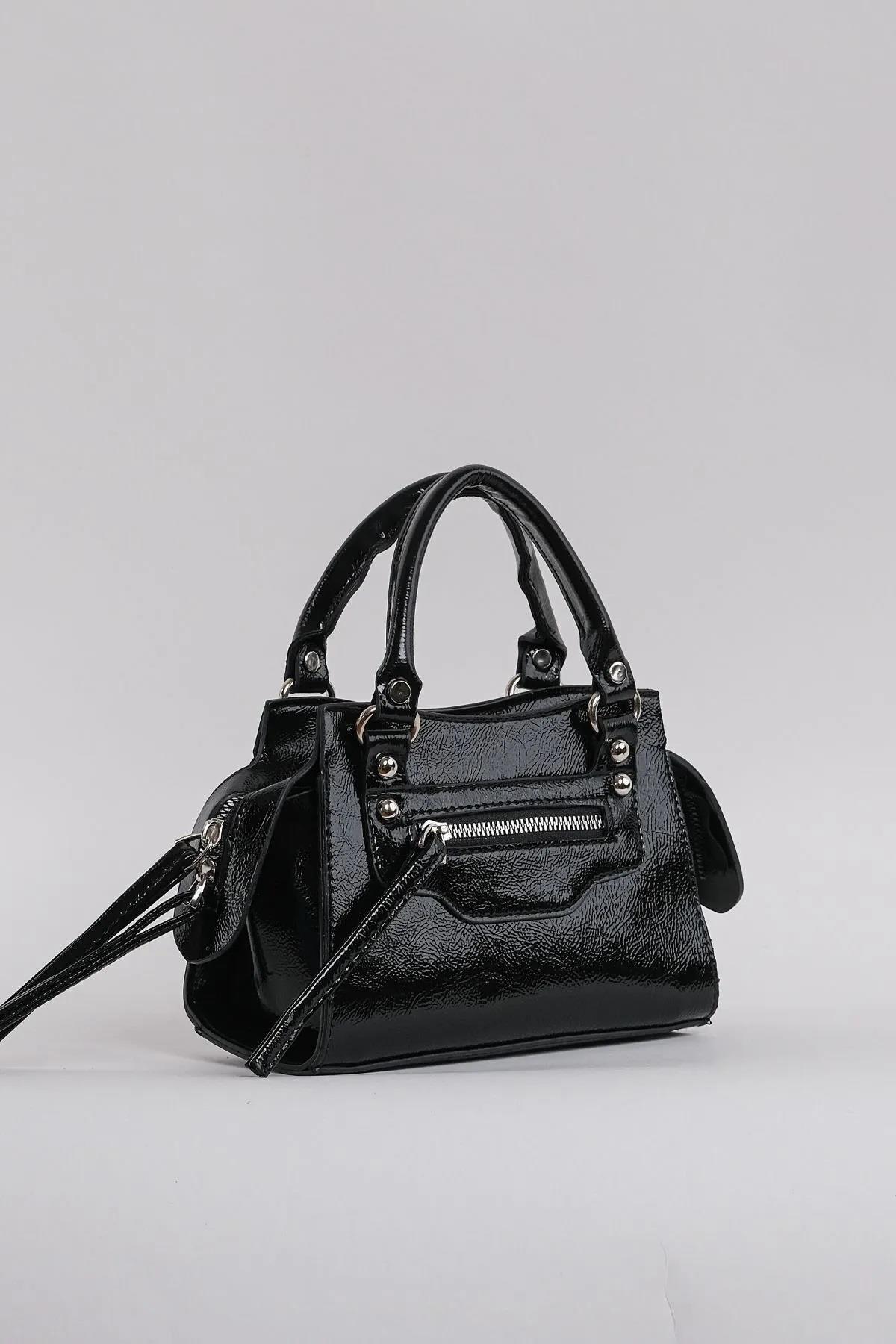 78224 Dewberry Womens Mini City Handbag and Shoulder Bag-SİYAH