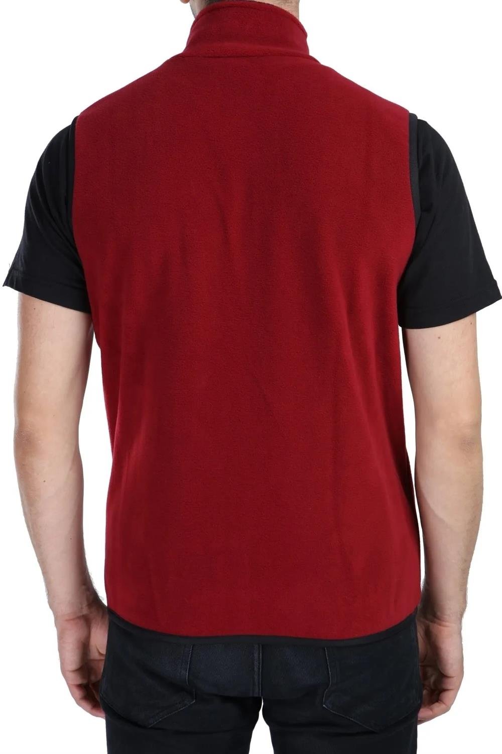 79233 Dewberry Ghsy Multi-Pocket Fleece Mens Vest-BORDO