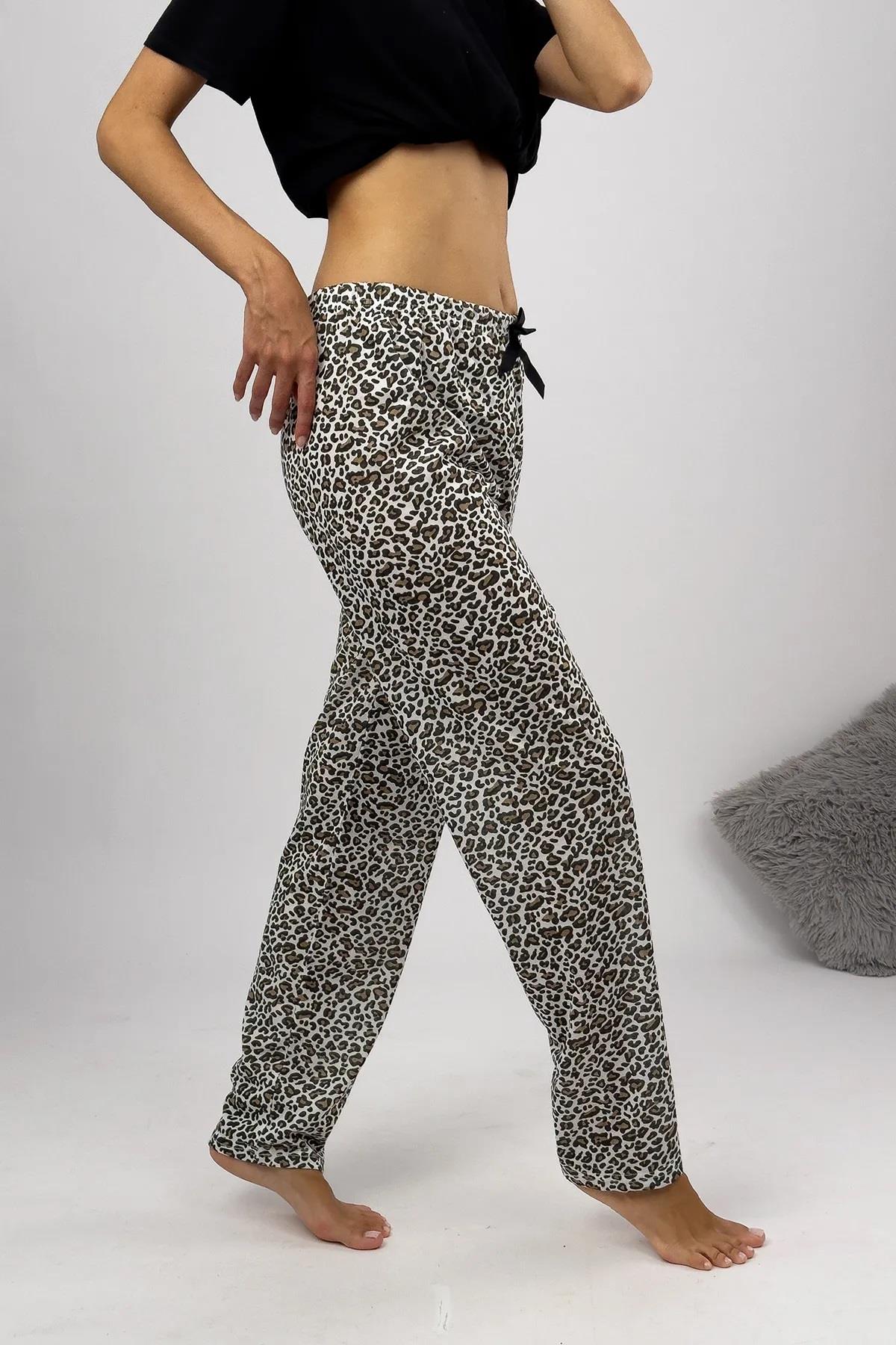 80156 Dewberry Women Pyjama Bottom-LEOPAR