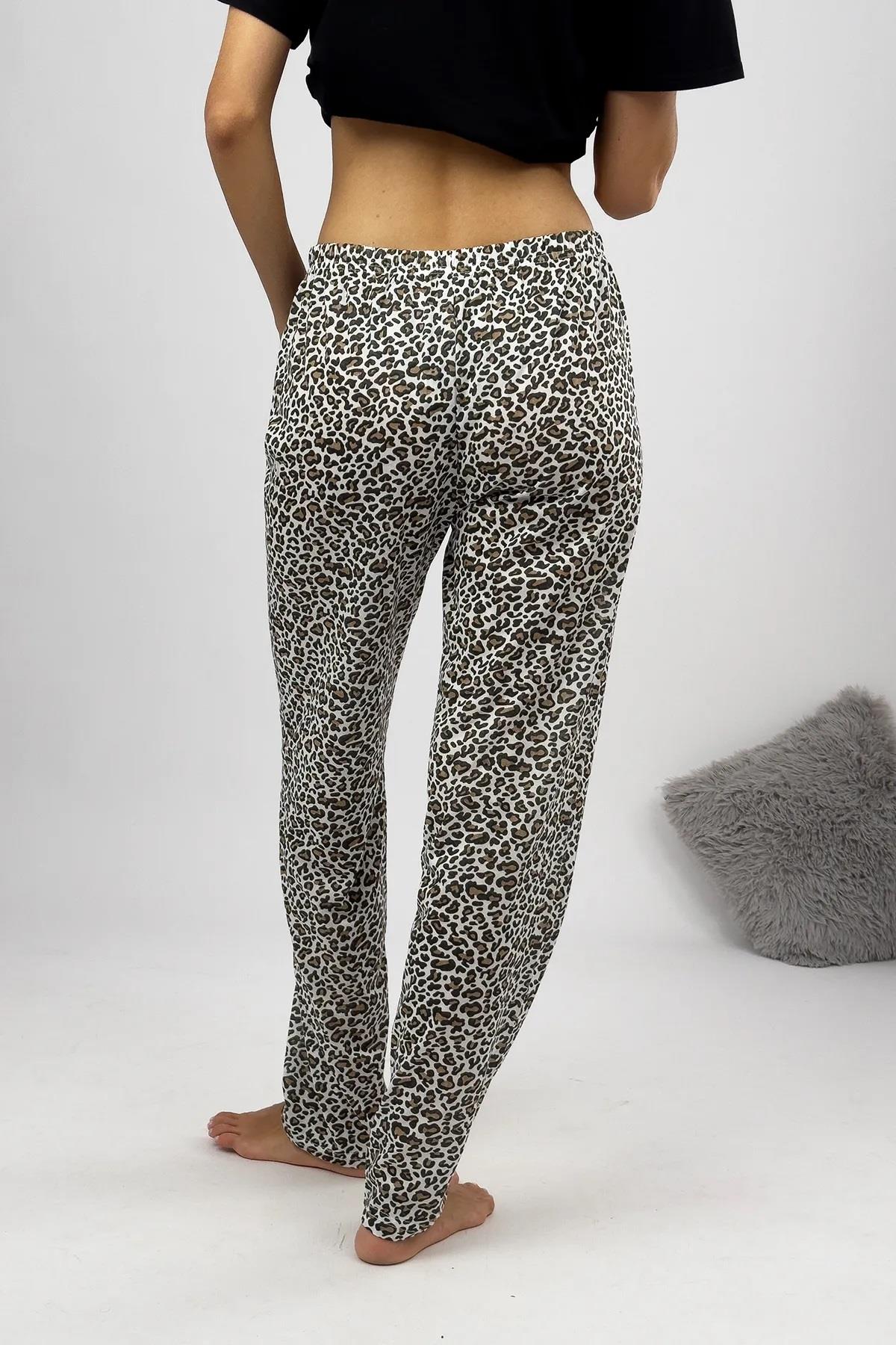 80156 Dewberry Women Pyjama Bottom-LEOPAR