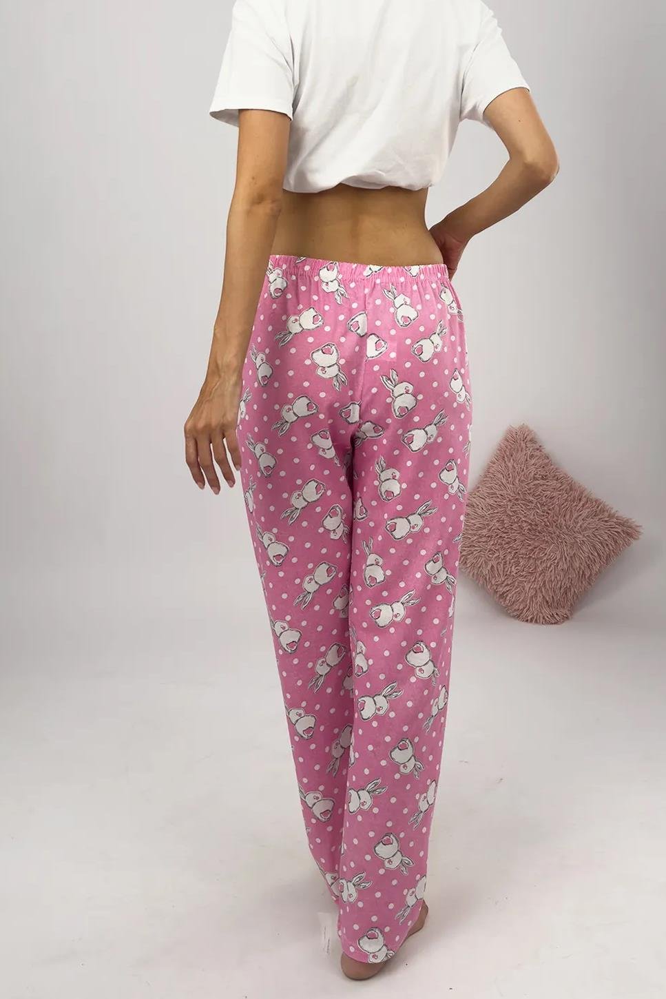80156 Dewberry Women Pyjama Bottom-PEMBE
