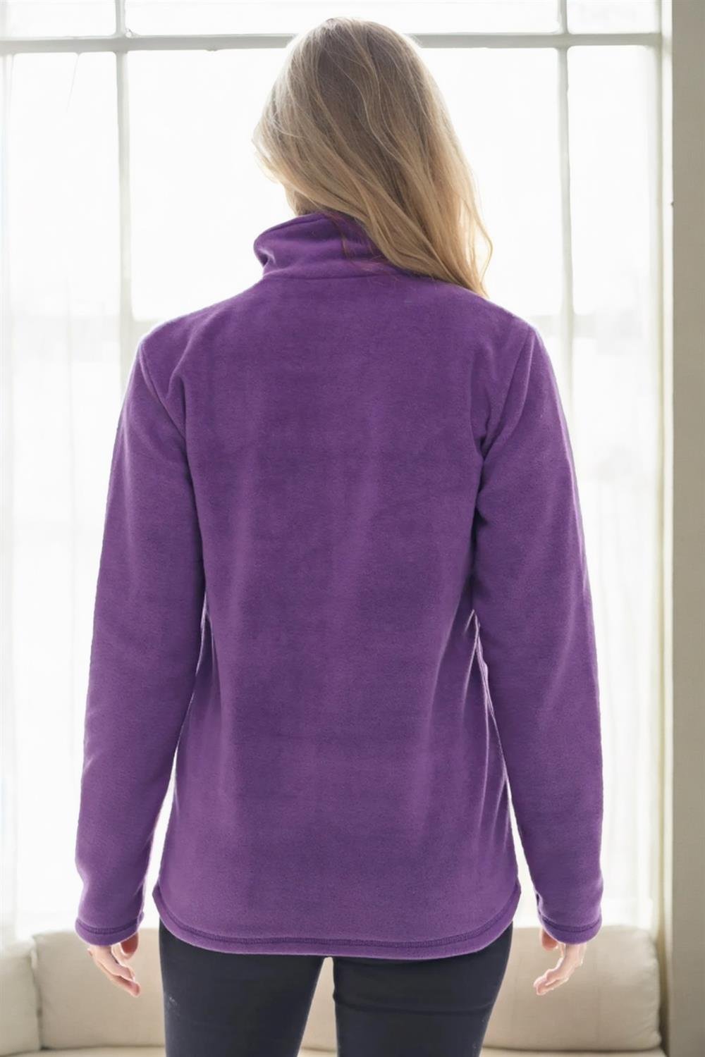 80514 Dewberry Full Zipper Fleece Jacket-MOR