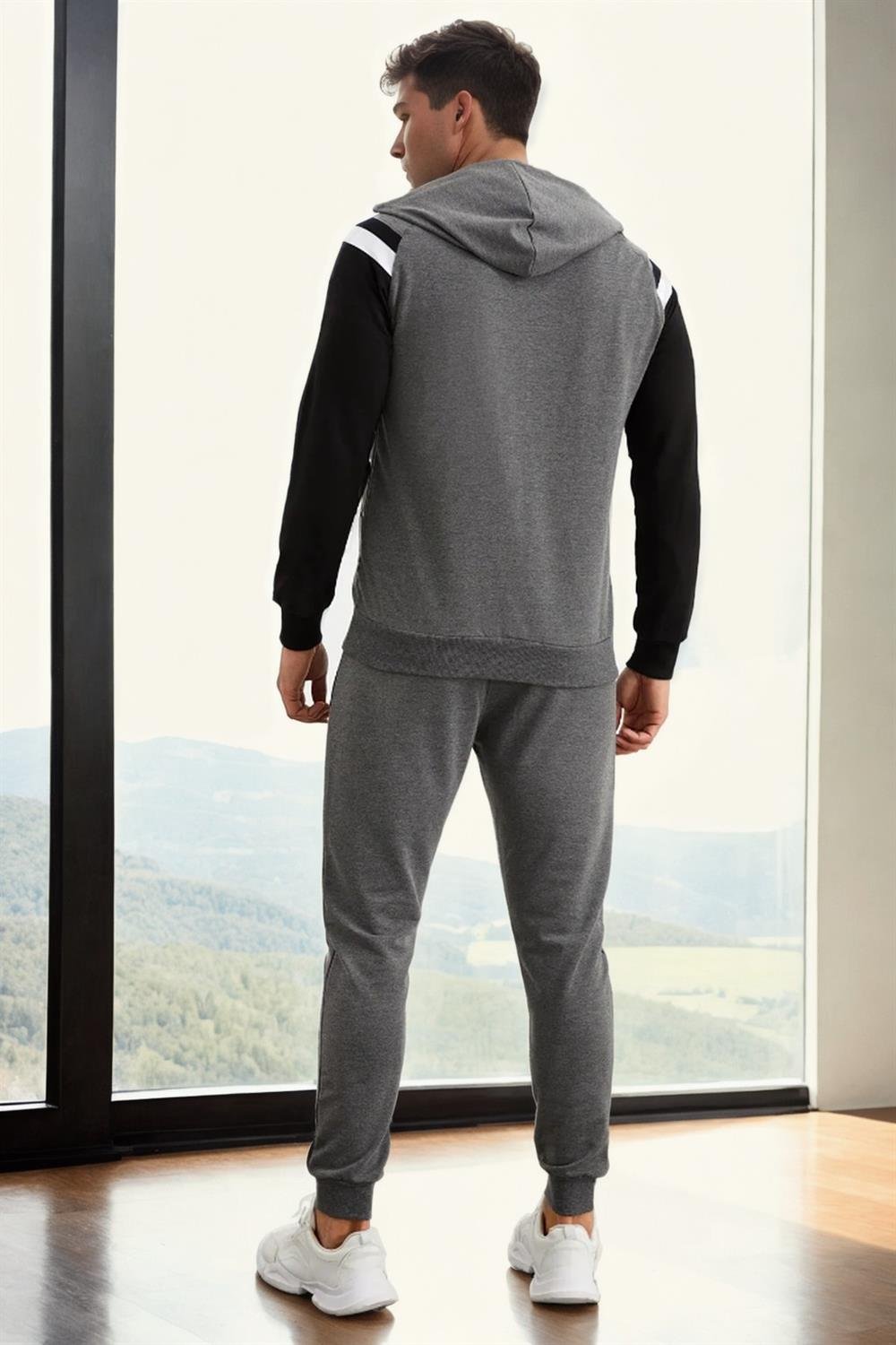 82501 Dewberry Mens Tracksuit Set-ANTRASİT