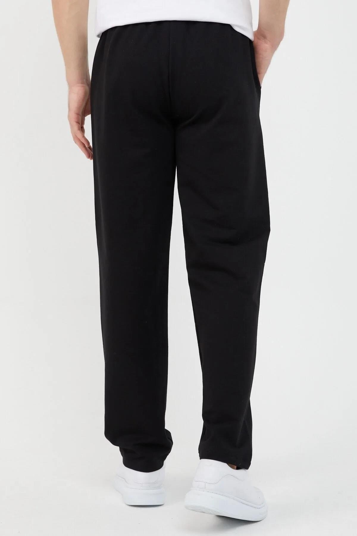 82904 Dewberry Straight Leg Relaxed Cut Mens Sweatpant-SİYAH