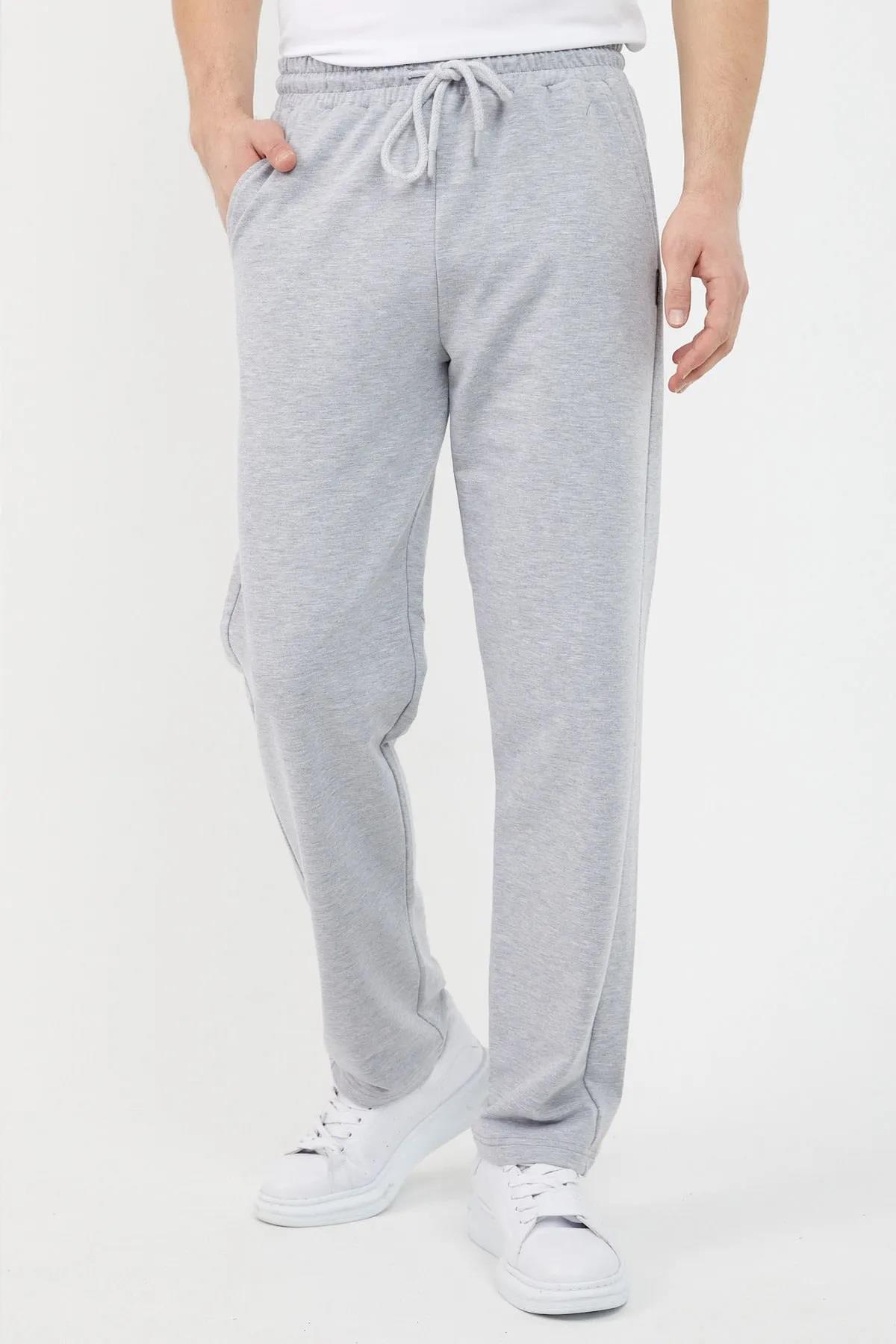 82904 Dewberry Straight Leg Relaxed Cut Mens Sweatpant-GRİ