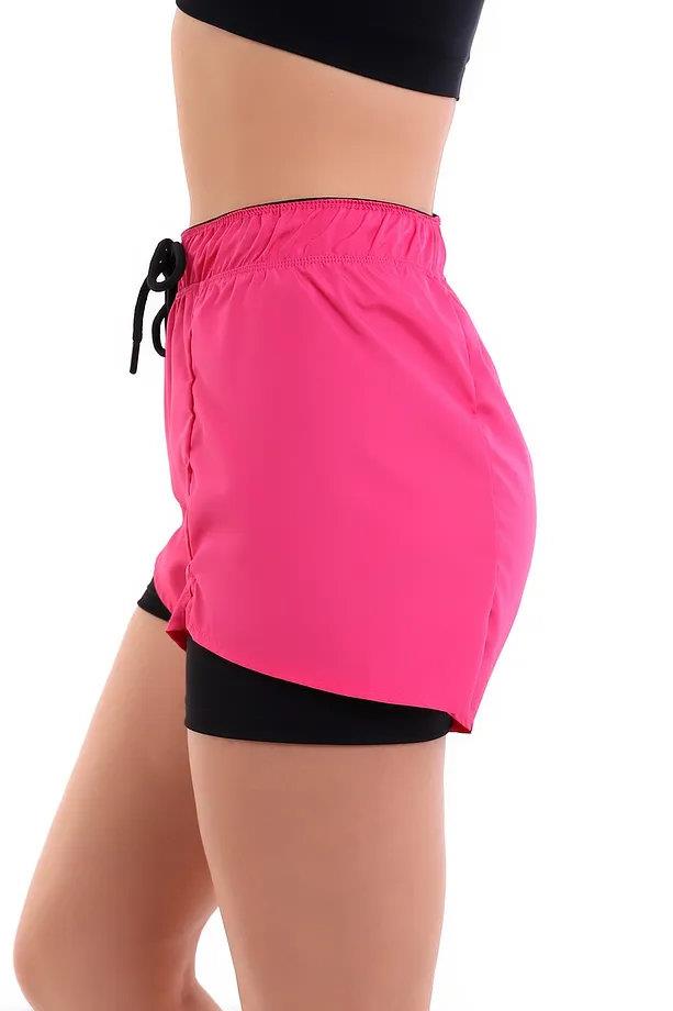 85389 Dewberry Womens Swim Shorts with Inner Tights-PEMBE