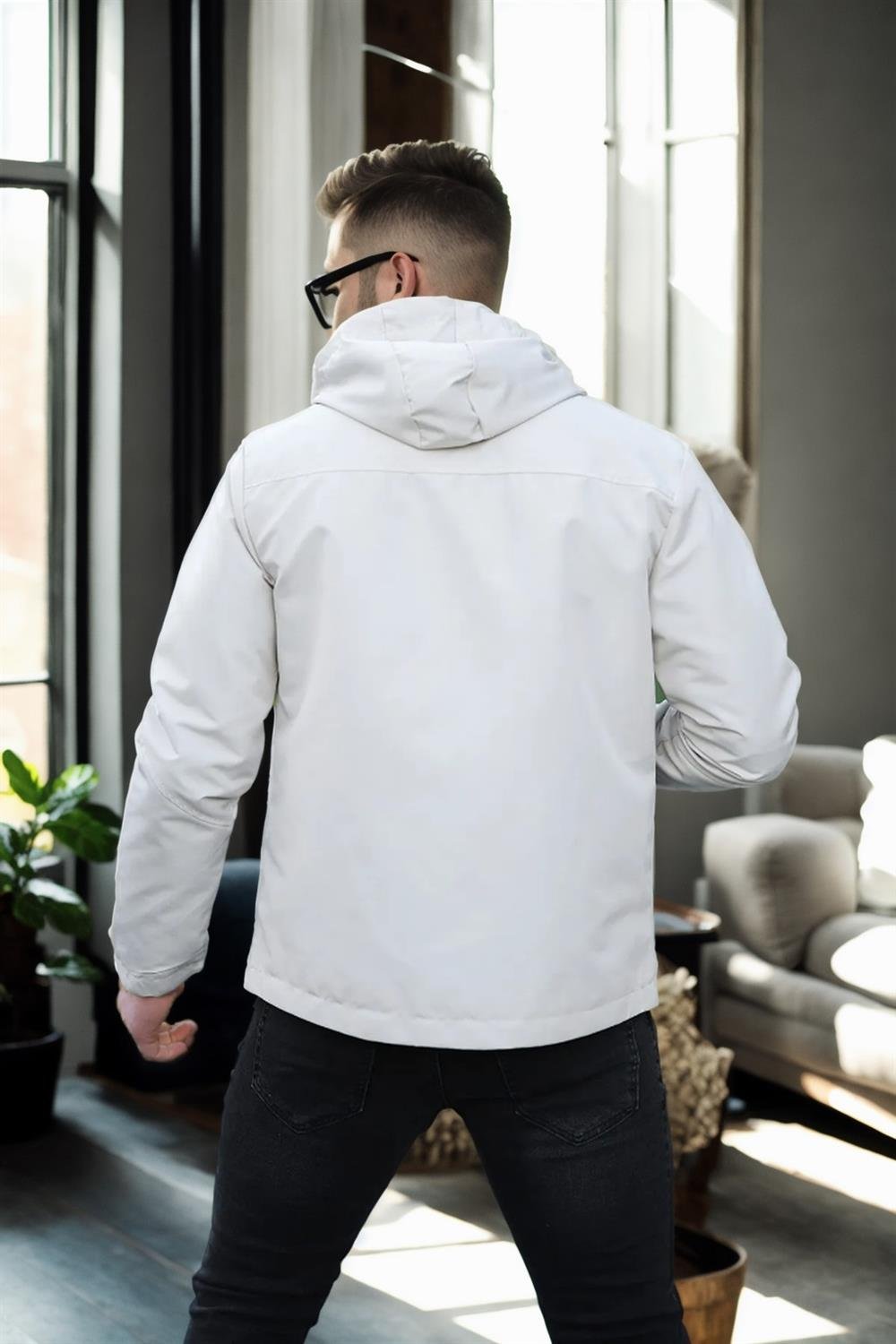 86622 Dewberry Hooded Mens Seasonal Jacket-BEJ