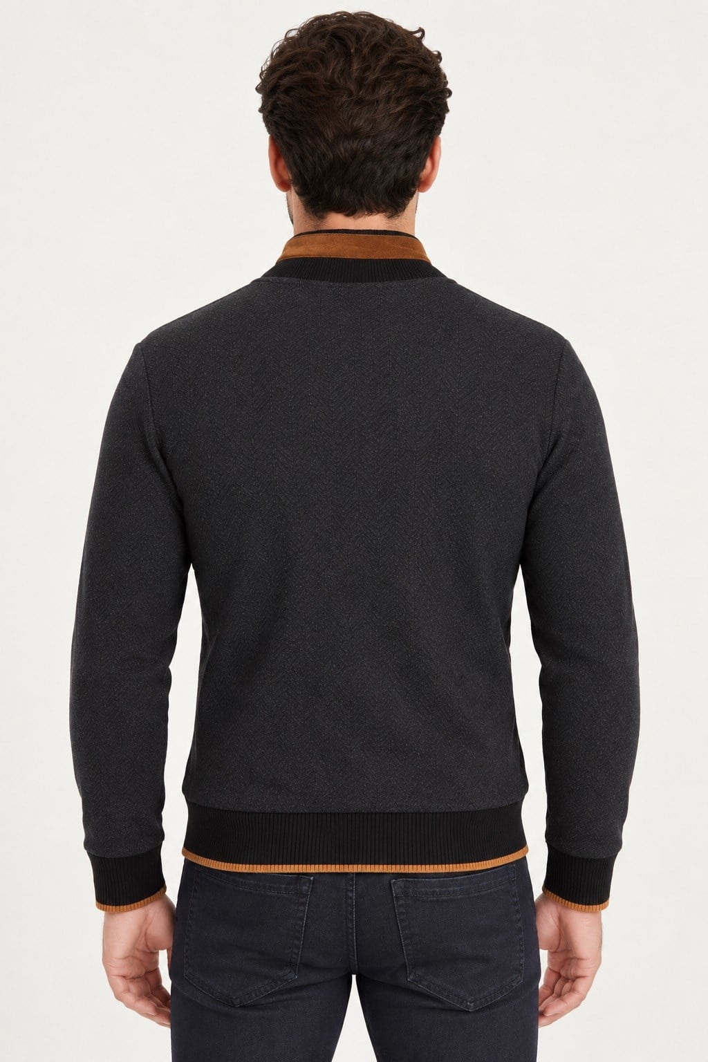 9021 DEWBERRY ERKEK SWEATSHIRT-BALIKSIRTI ANTRASİT-2