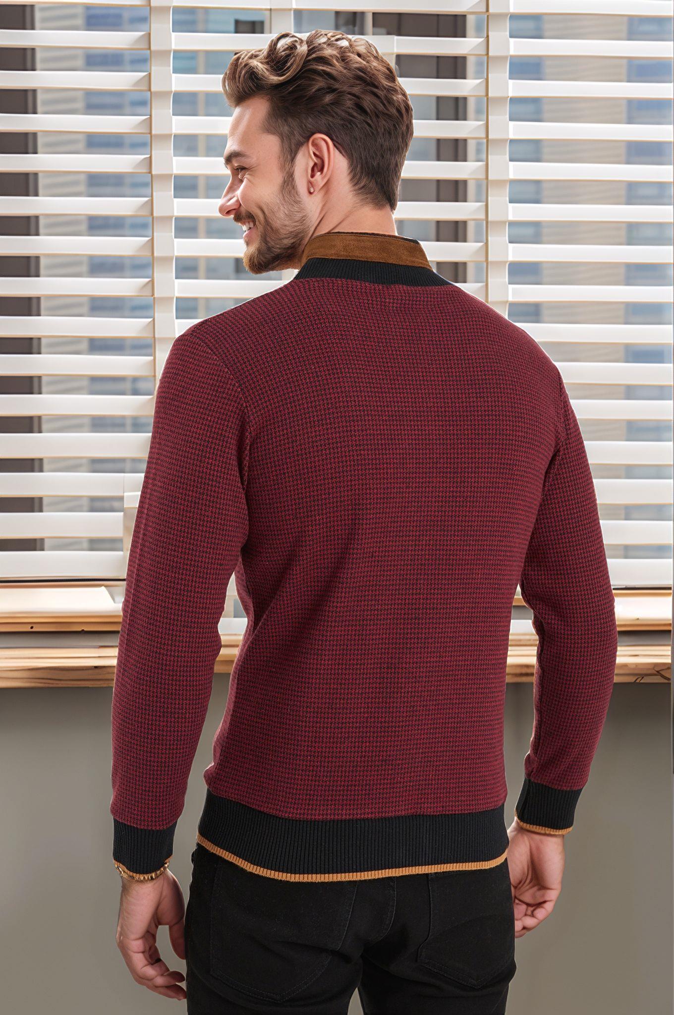 9021 DEWBERRY ERKEK SWEATSHIRT-BORDO