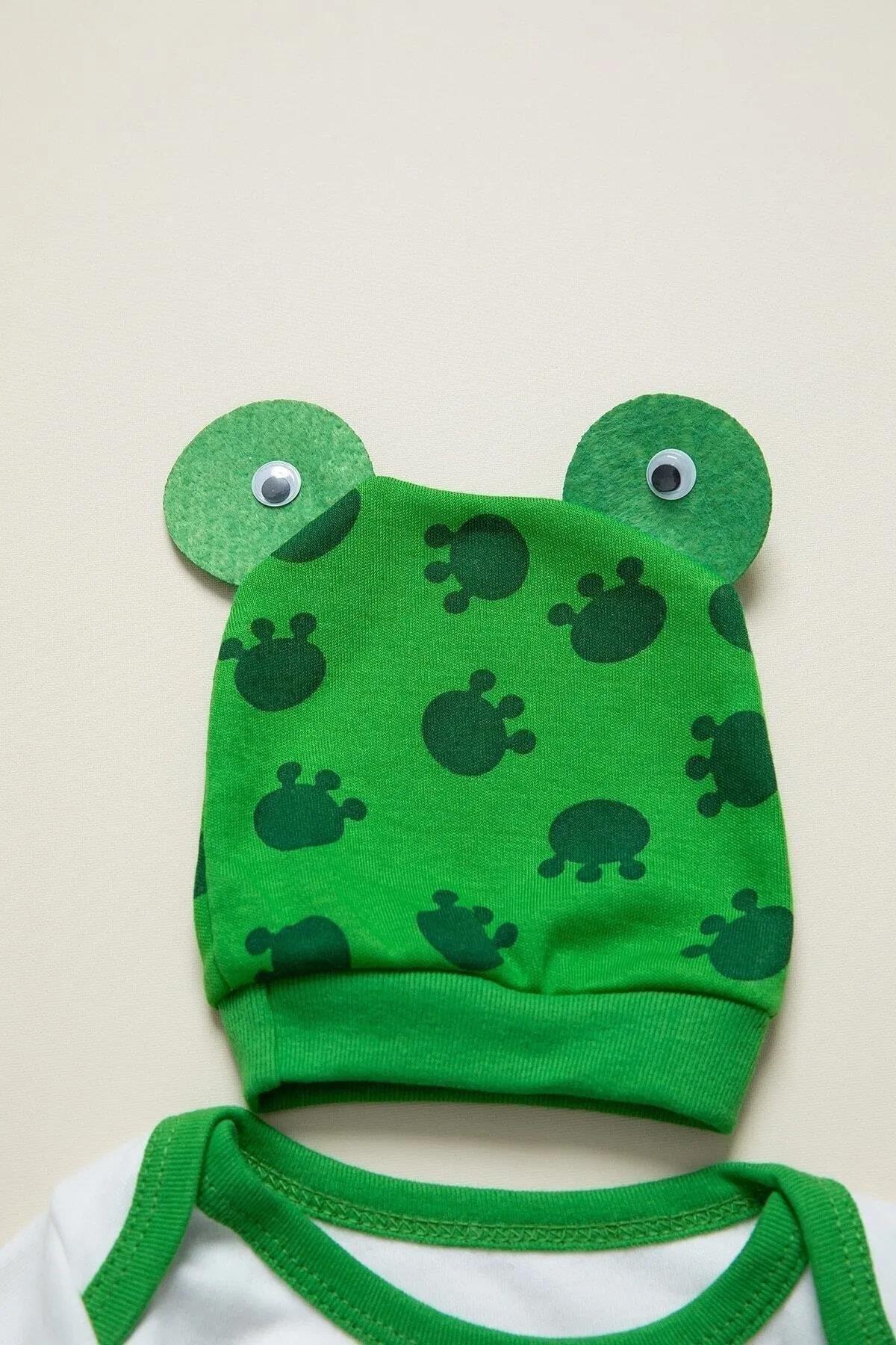 90479 Dewberry Unisex Newborn 3 Piece Clothing Set-YEŞİL