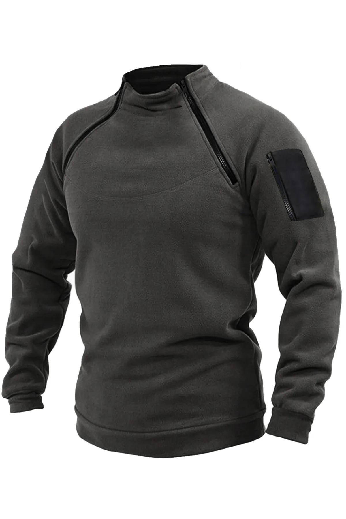90777 Dewberry Mens Fleece with Arm Pocket-FÜME