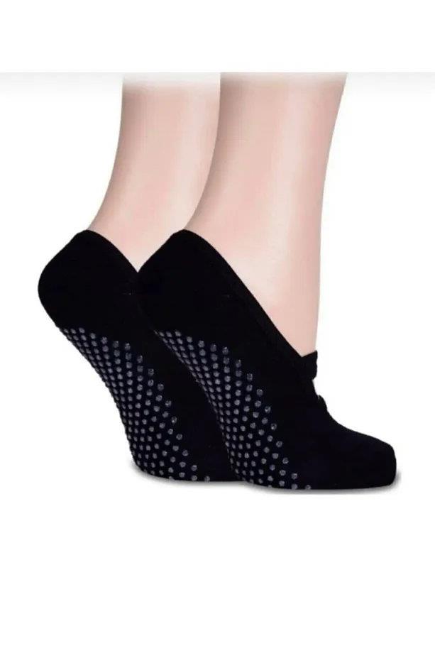 91022 Dewberry 2-Pack Womens Yoga & Pilates Socks 36-41-SİYAH