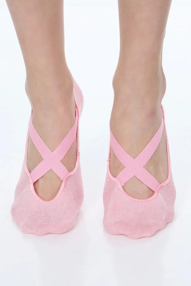 91022 Dewberry 2-Pack Womens Yoga & Pilates Socks 36-41-PEMBE
