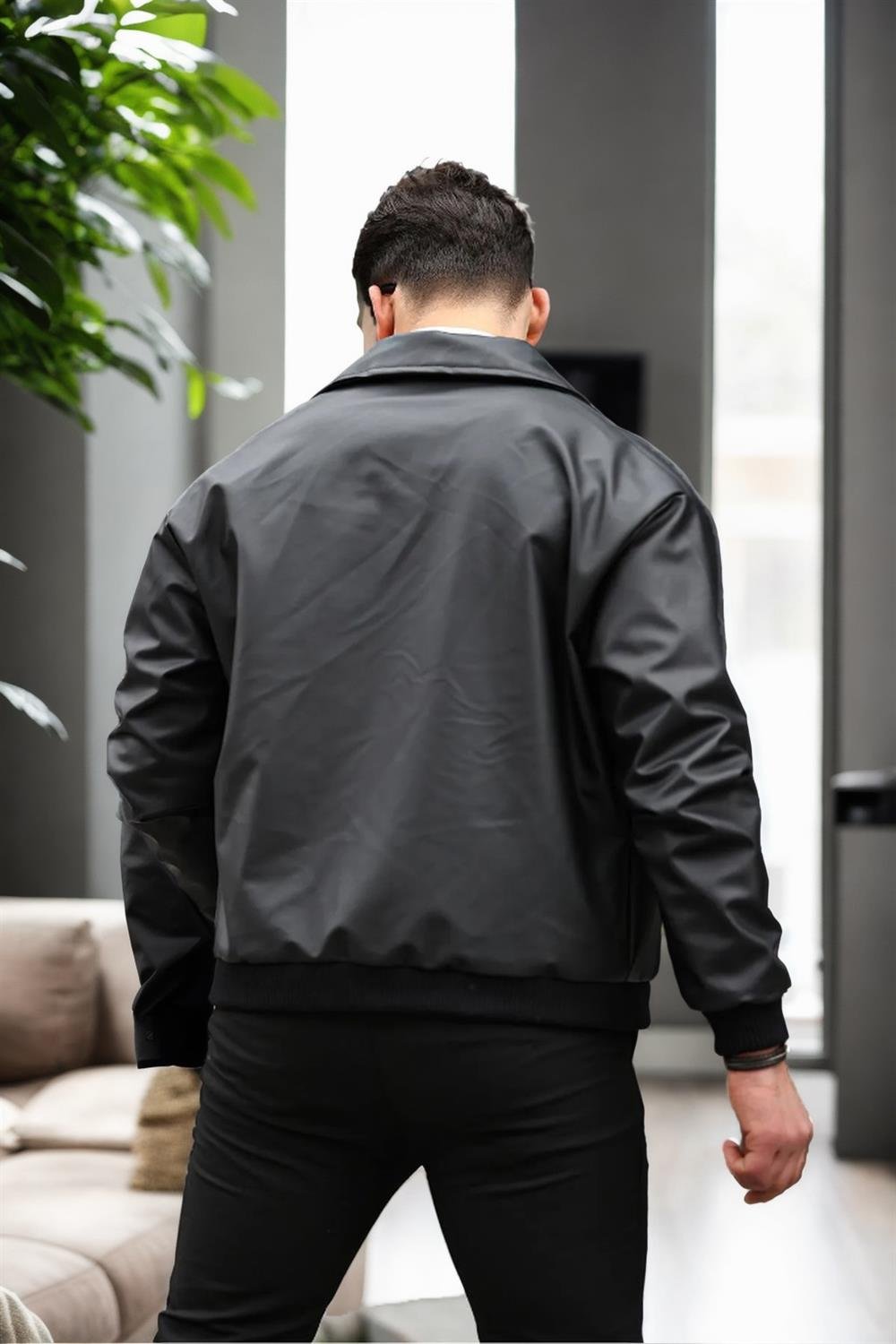 91831 Dewberry Mens Oversize Jacket-SİYAH