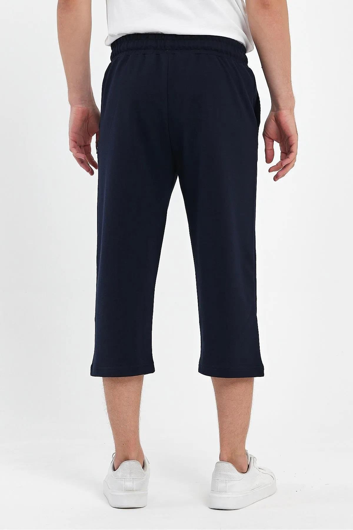 92406 Dewberry Adjustable Elastic Waist Mens Capri-LACİVERT