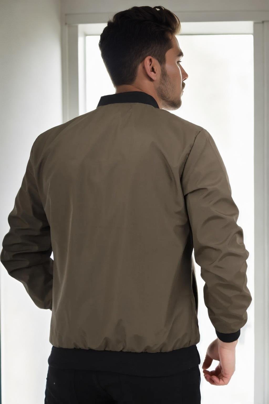 96819 Dewberry College Collar Classic Seasonal Mens Coat-HAKİ