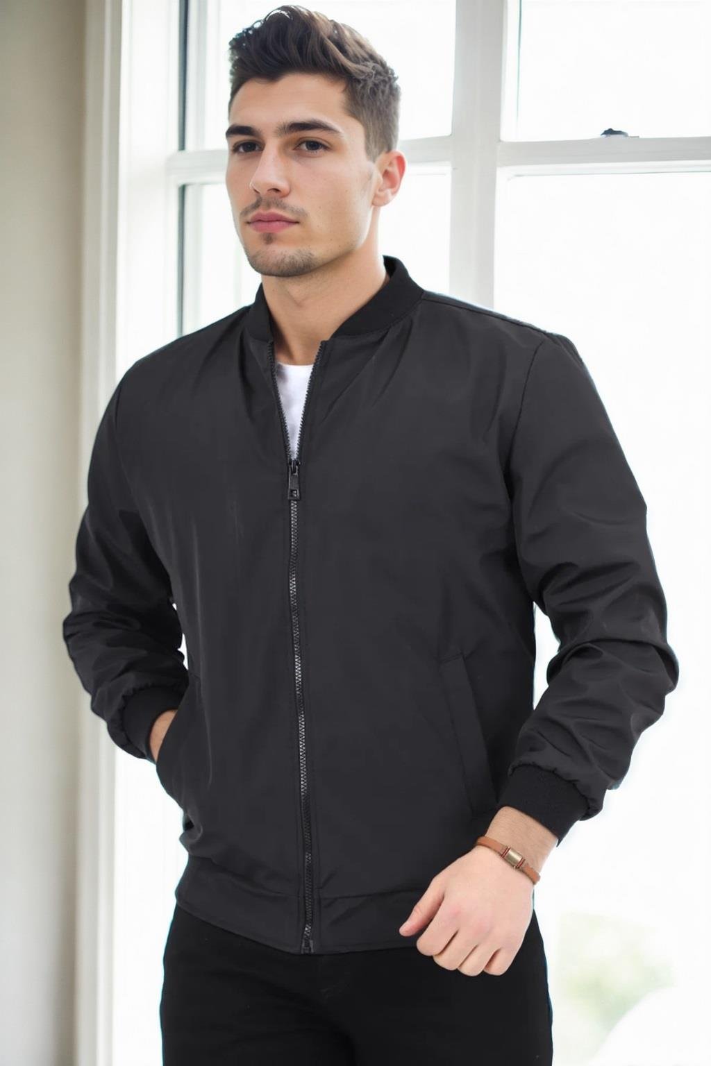 96819 Dewberry College Collar Classic Seasonal Mens Coat-SİYAH