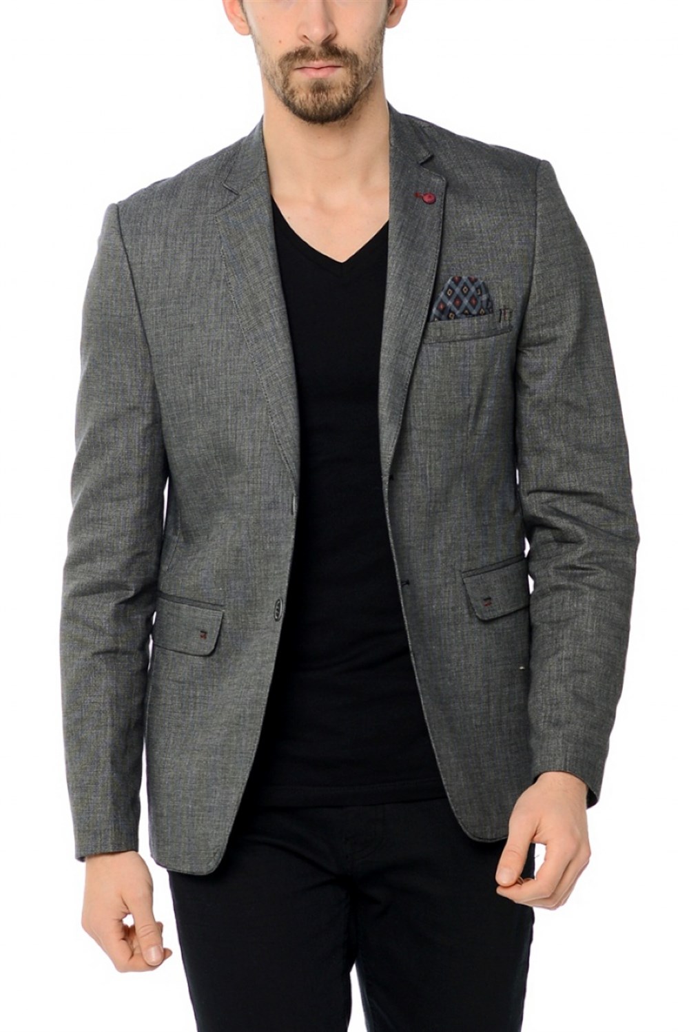 C2600 DEWBERRY ERKEK CEKET-SİYAH