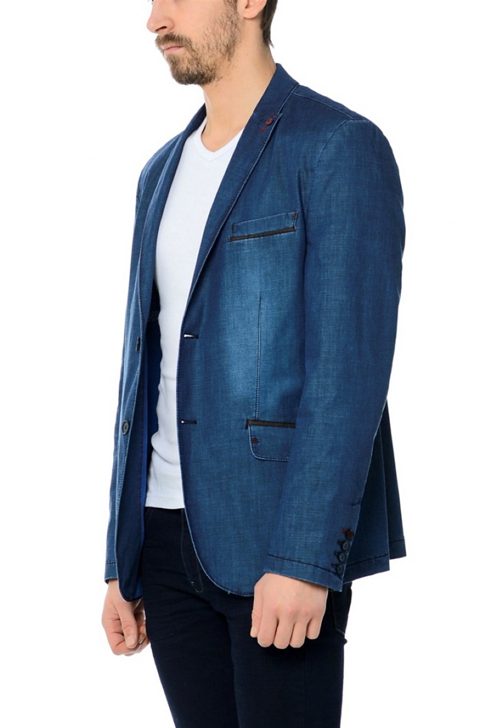 C2604 DEWBERRY CEKET-MAVİ