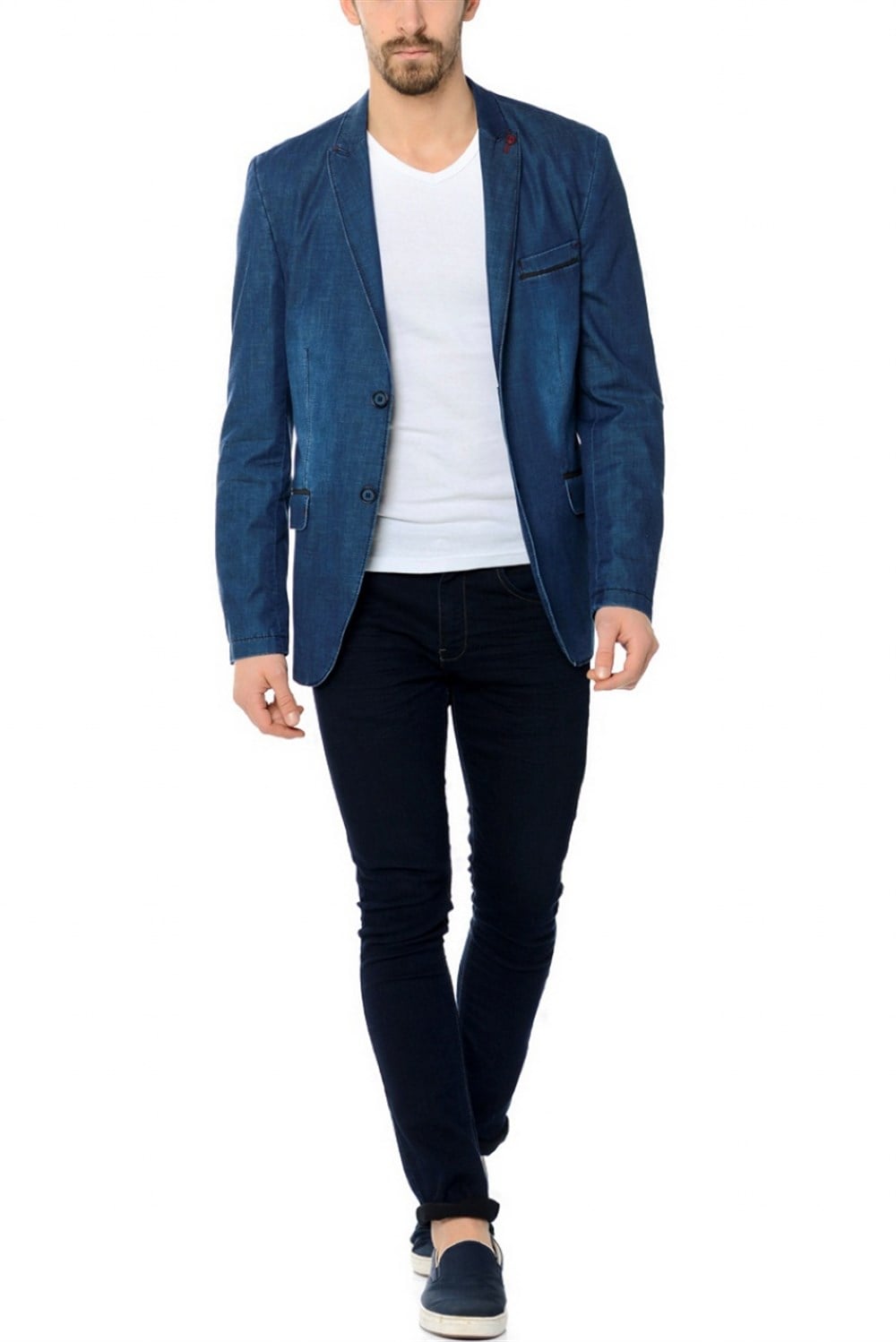 C2604 DEWBERRY CEKET-MAVİ