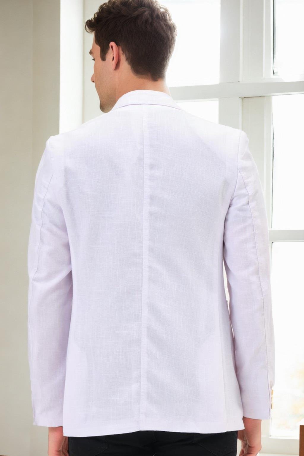 C5059 DEWBERRY ERKEK CEKET-BEYAZ