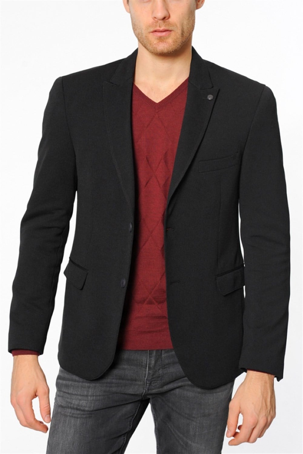 C9032 DEWBERRY ERKEK CEKET-SİYAH