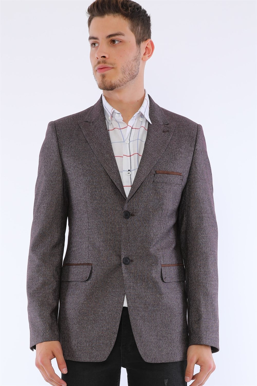 C9054 DEWBERRY ERKEK CEKET-BORDO