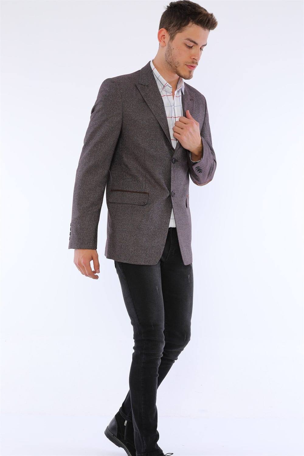C9054 DEWBERRY ERKEK CEKET-BORDO