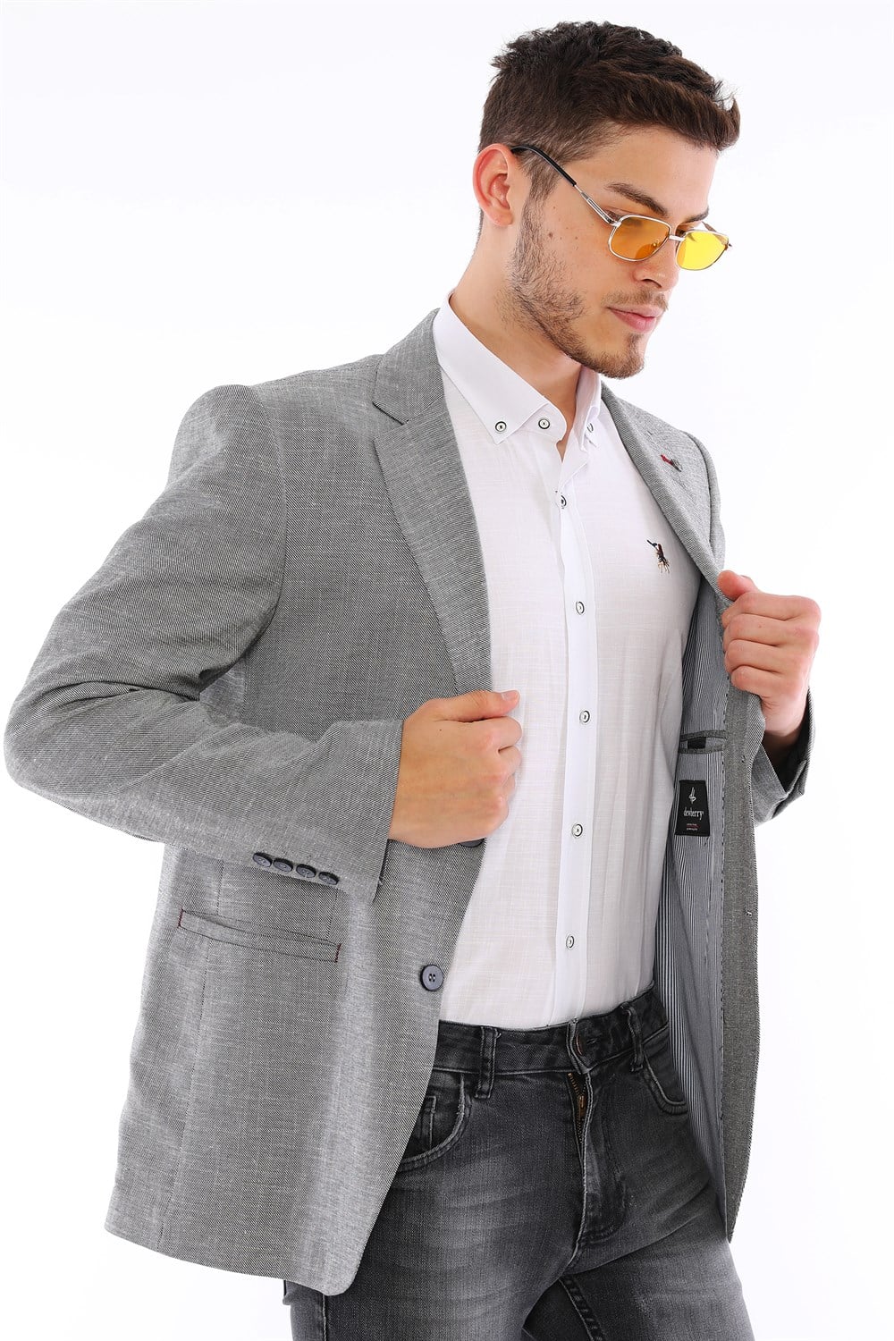 C9056 DEWBERRY ERKEK CEKET-GRİ
