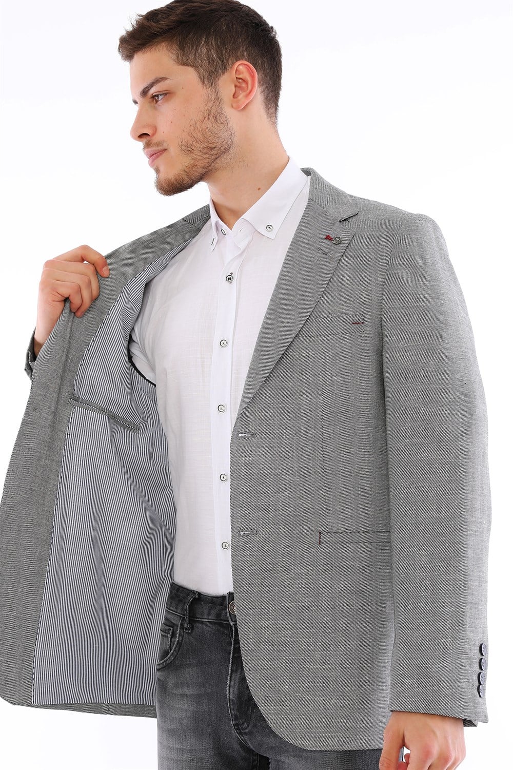 C9056 DEWBERRY ERKEK CEKET-GRİ