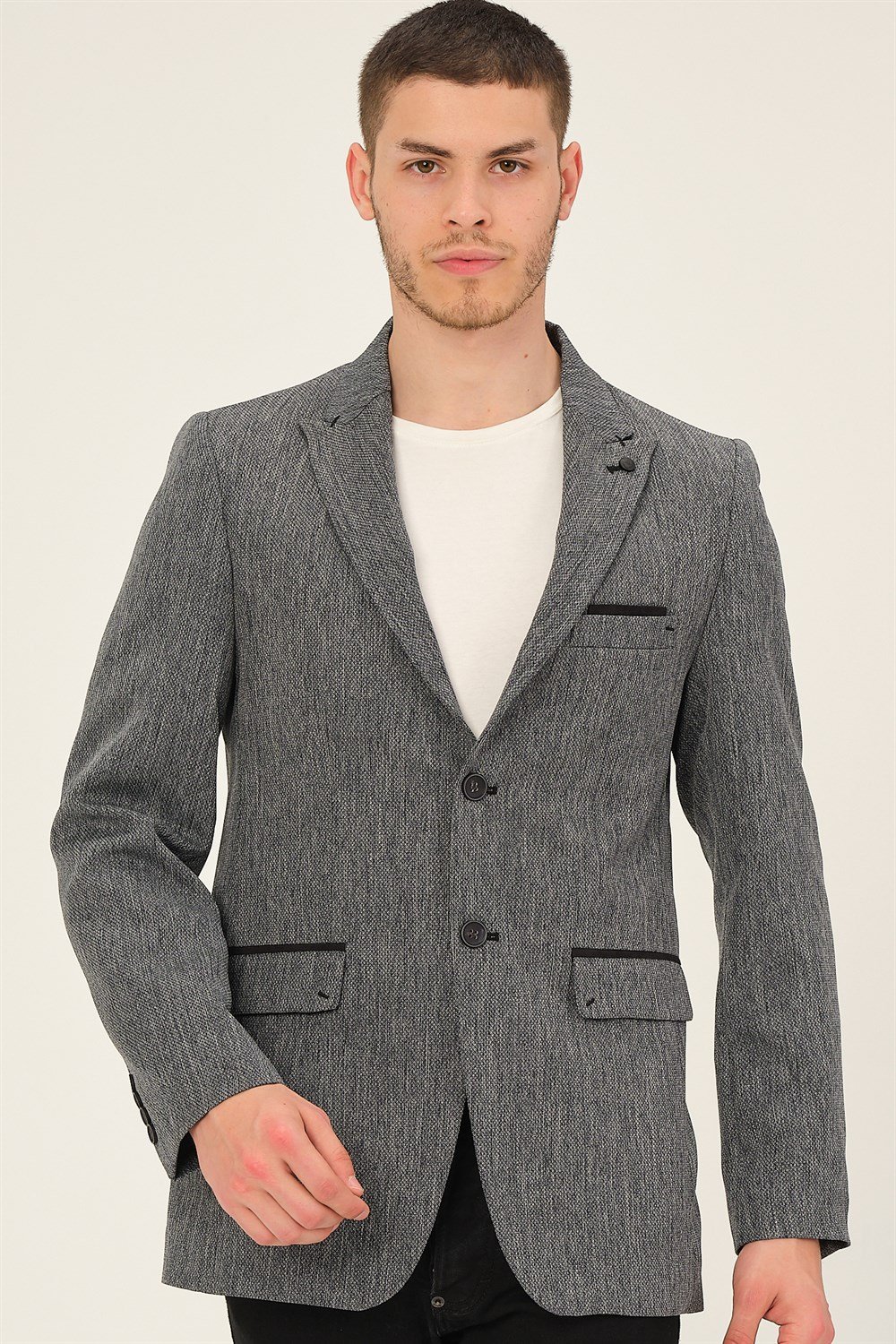 C9057 DEWBERRY ERKEK CEKET-GRİ