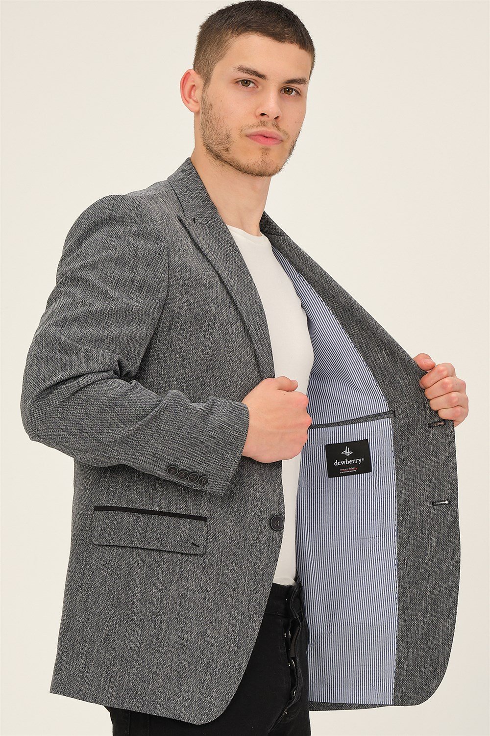 C9057 DEWBERRY ERKEK CEKET-GRİ