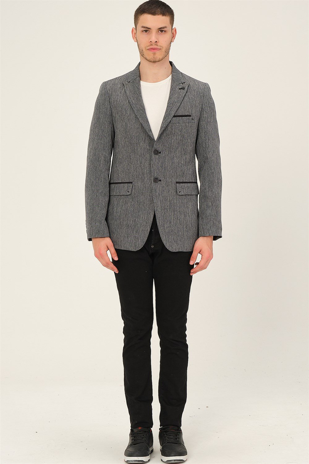 C9057 DEWBERRY ERKEK CEKET-GRİ