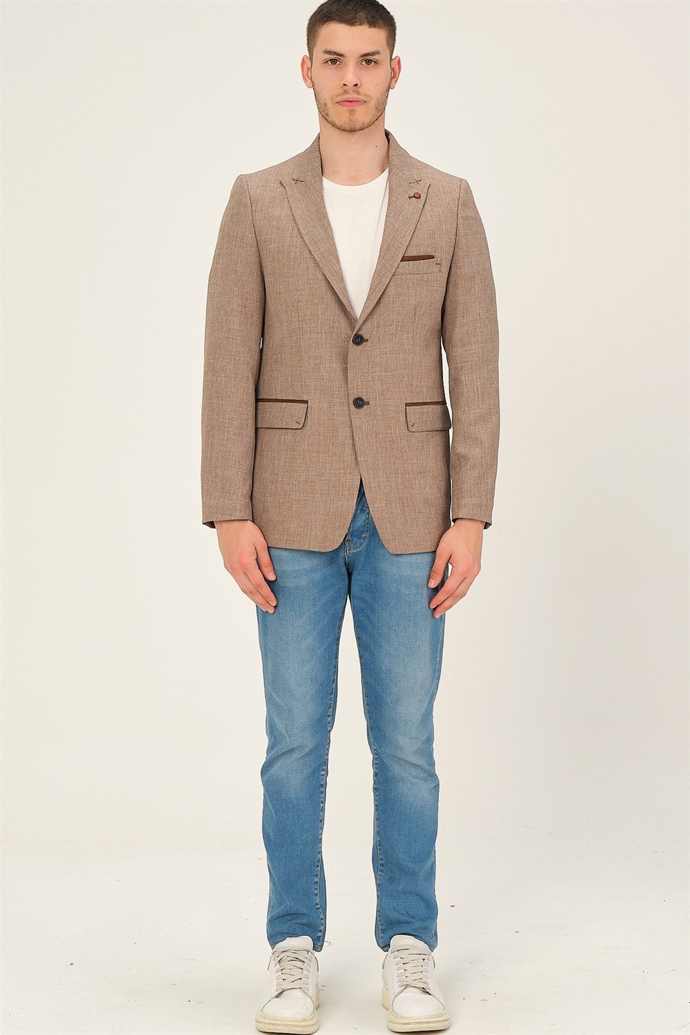 C9057 DEWBERRY ERKEK CEKET-KAHVE