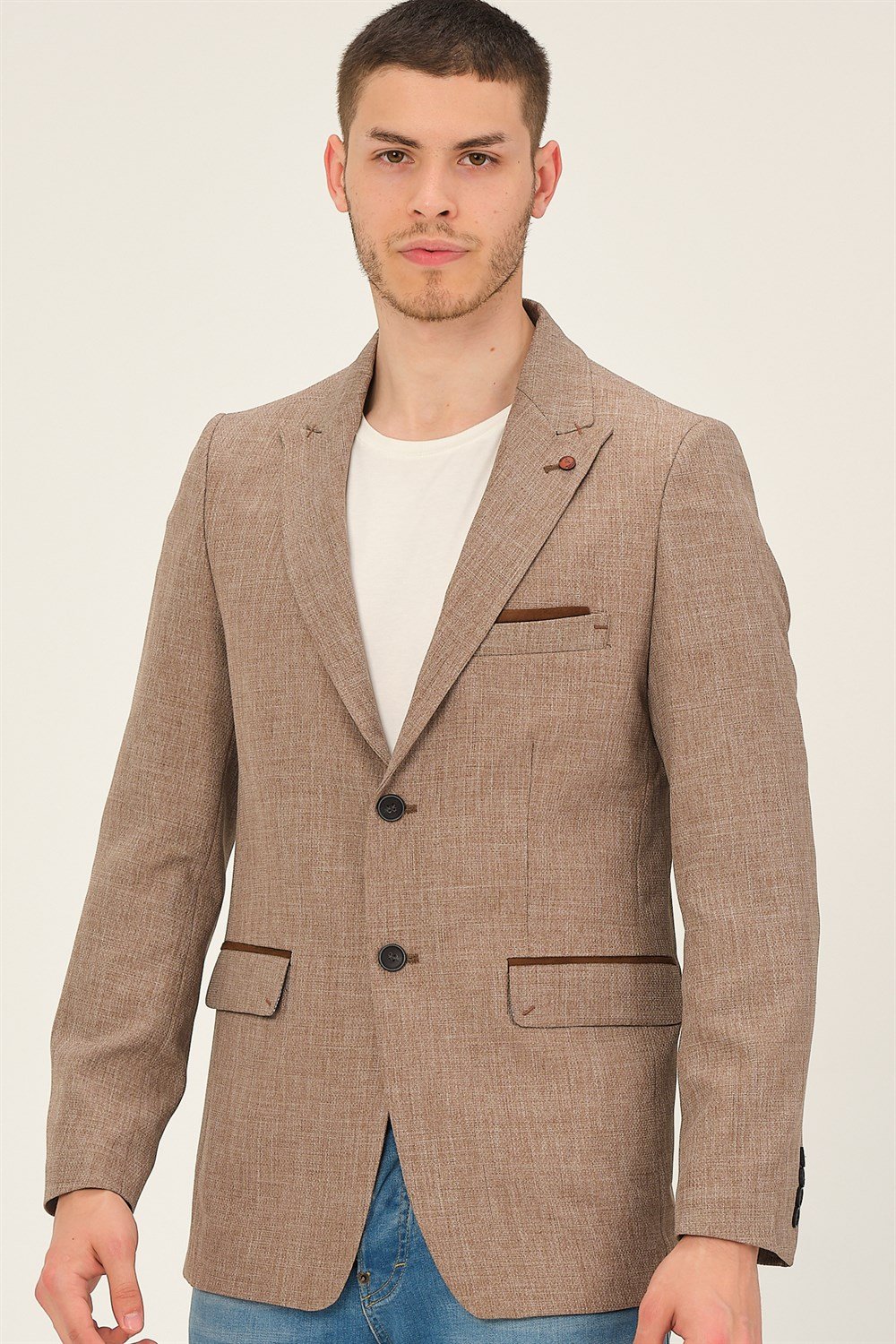 C9057 DEWBERRY ERKEK CEKET-KAHVE