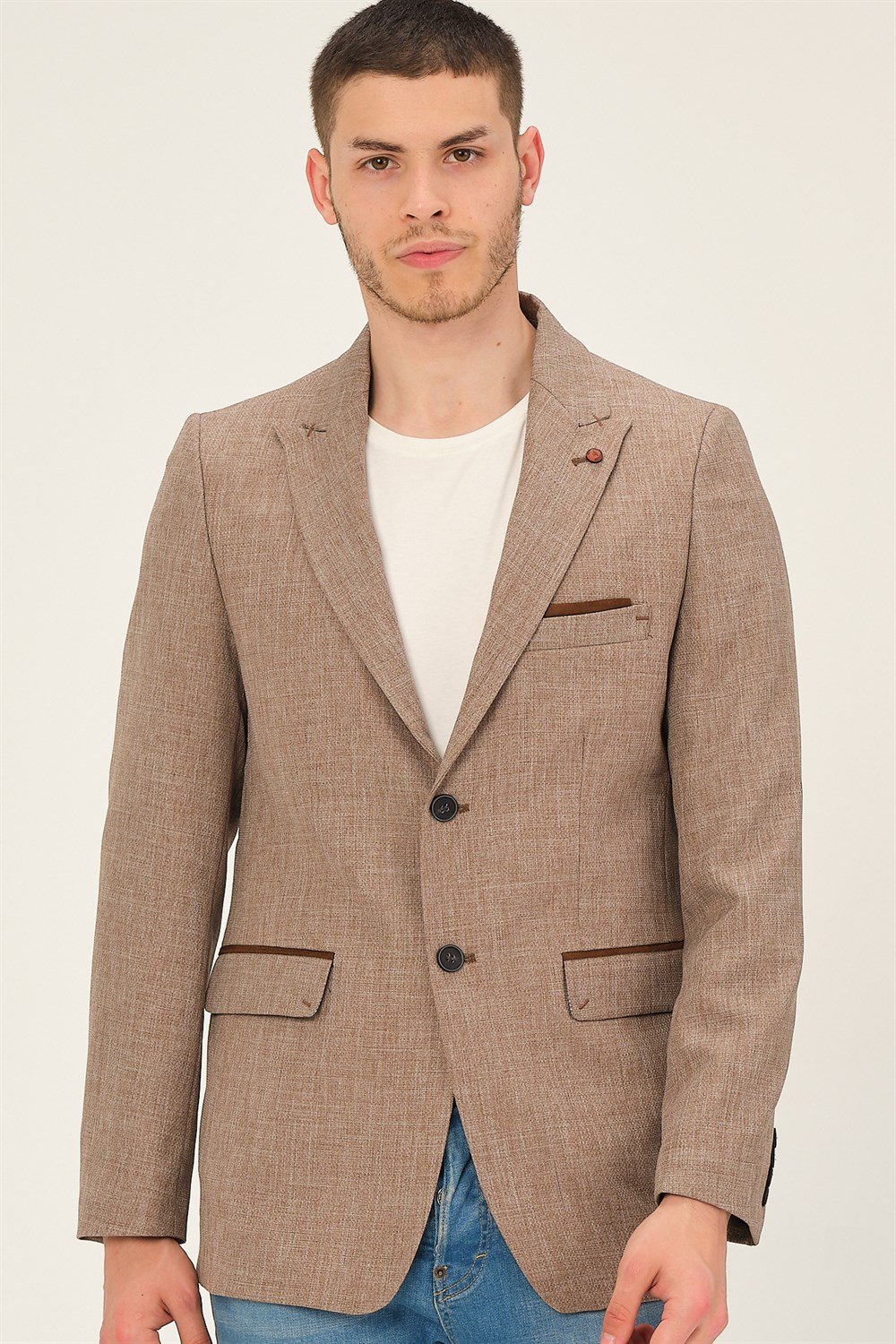 C9057 DEWBERRY ERKEK CEKET-KAHVE