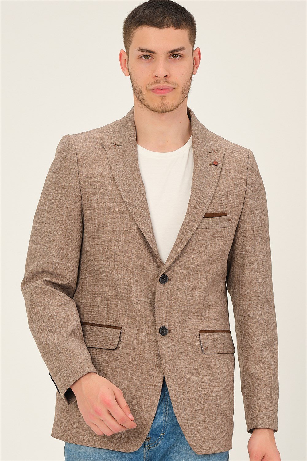 C9057 DEWBERRY ERKEK CEKET-KAHVE