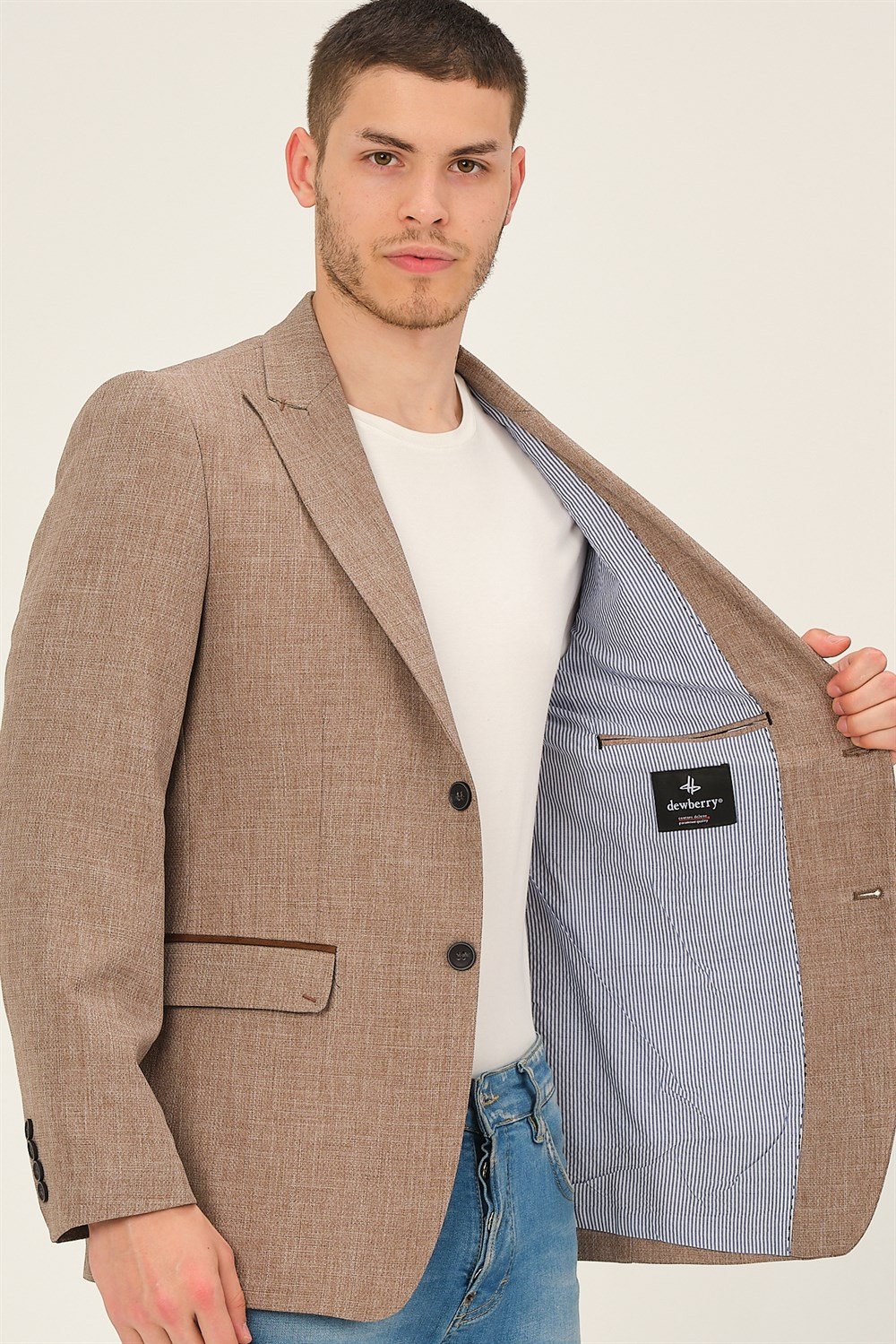 C9057 DEWBERRY ERKEK CEKET-KAHVE