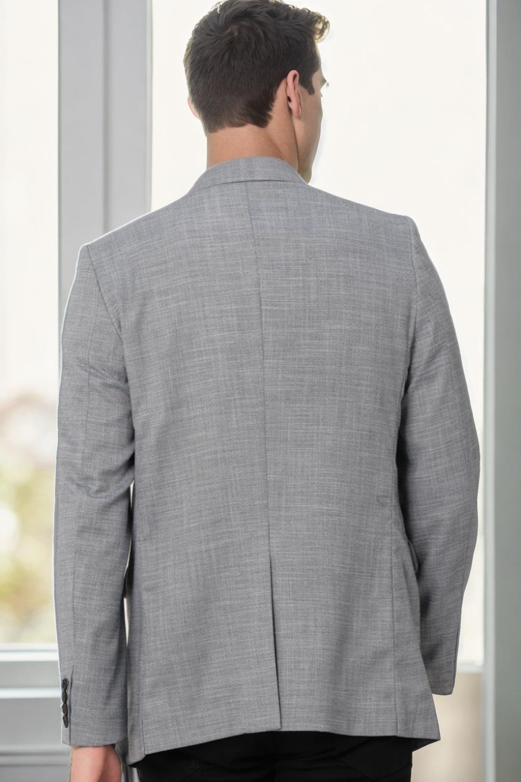 C9058 DEWBERRY ERKEK CEKET-GRİ-2