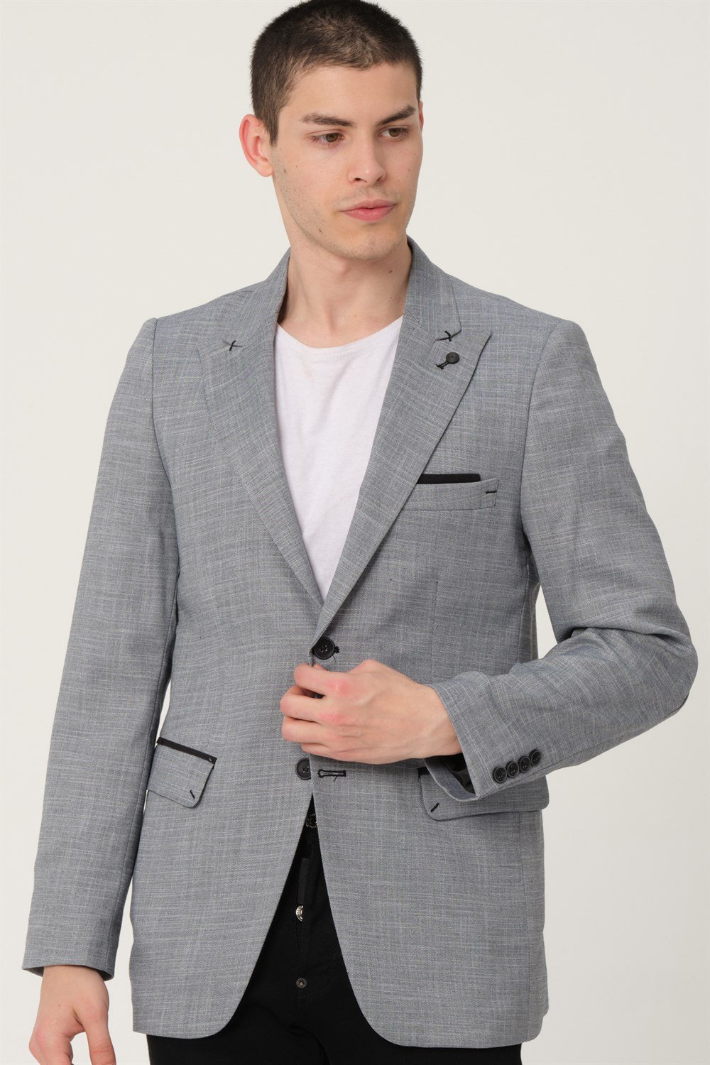 C9058 DEWBERRY ERKEK CEKET-GRİ