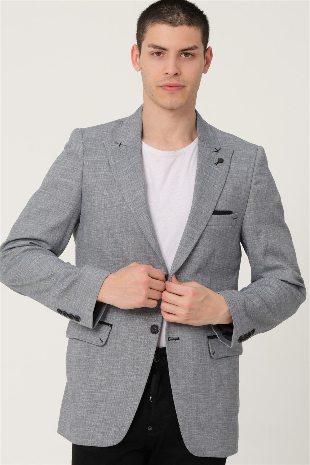 C9058 DEWBERRY ERKEK CEKET-GRİ