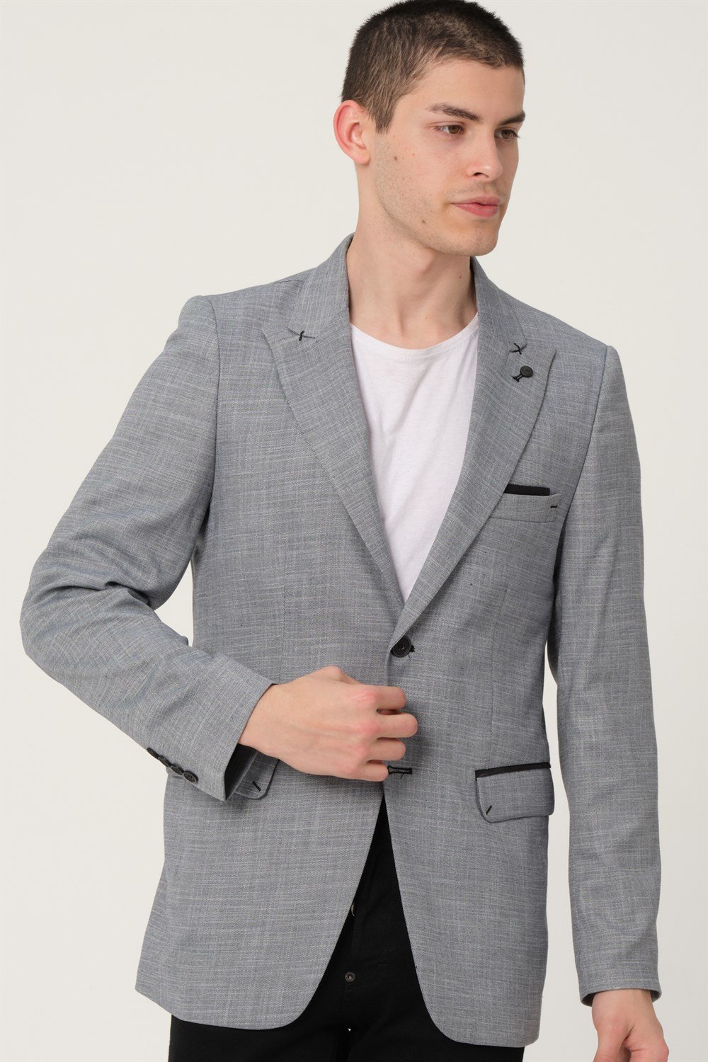 C9058 DEWBERRY ERKEK CEKET-GRİ